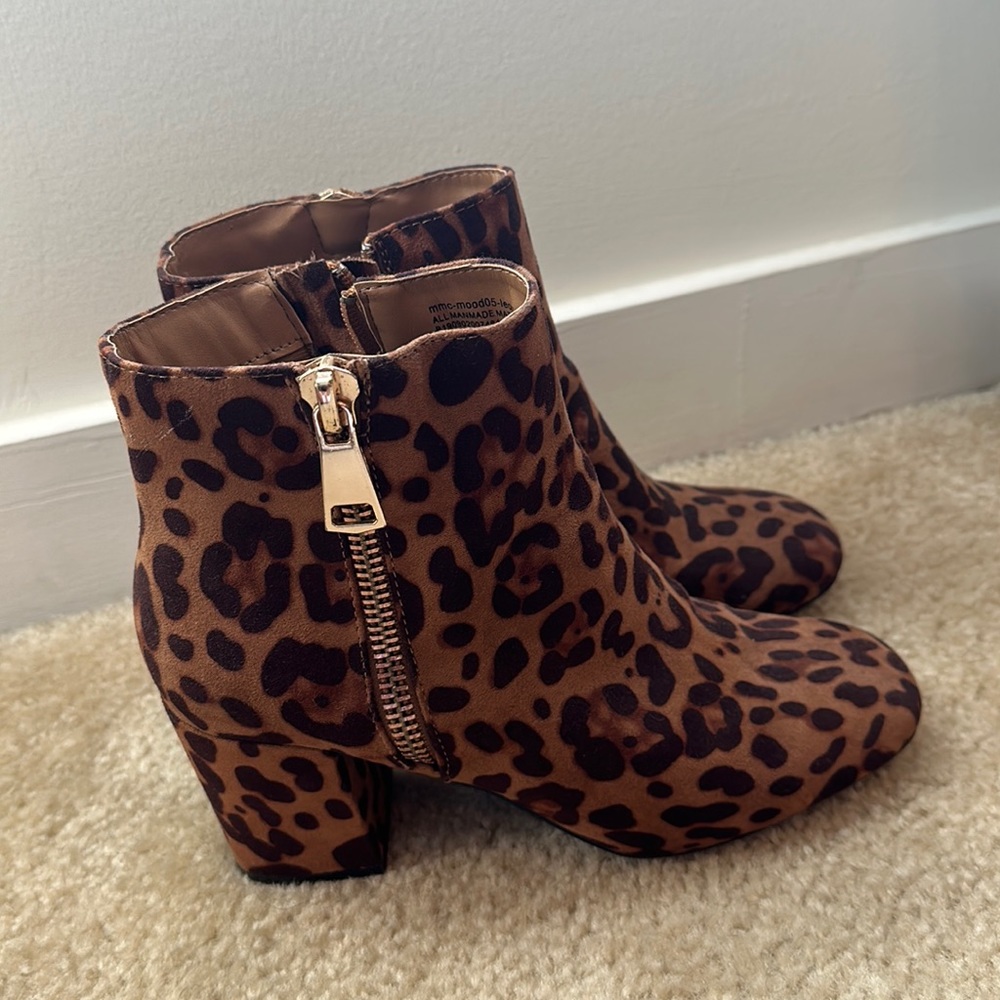 Leopard Booties - worn 1x